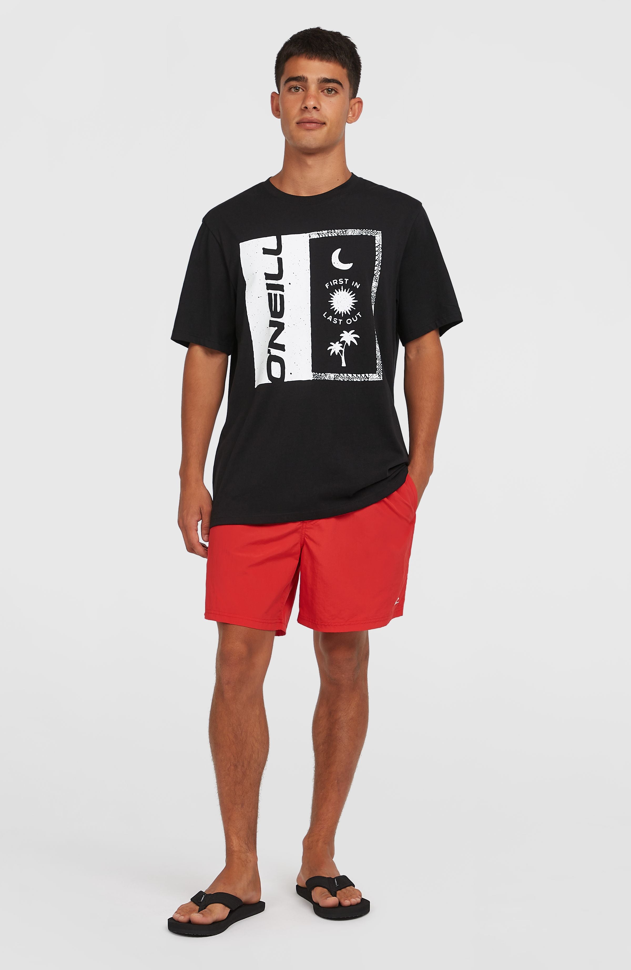 Front Print T-Shirt Black Out