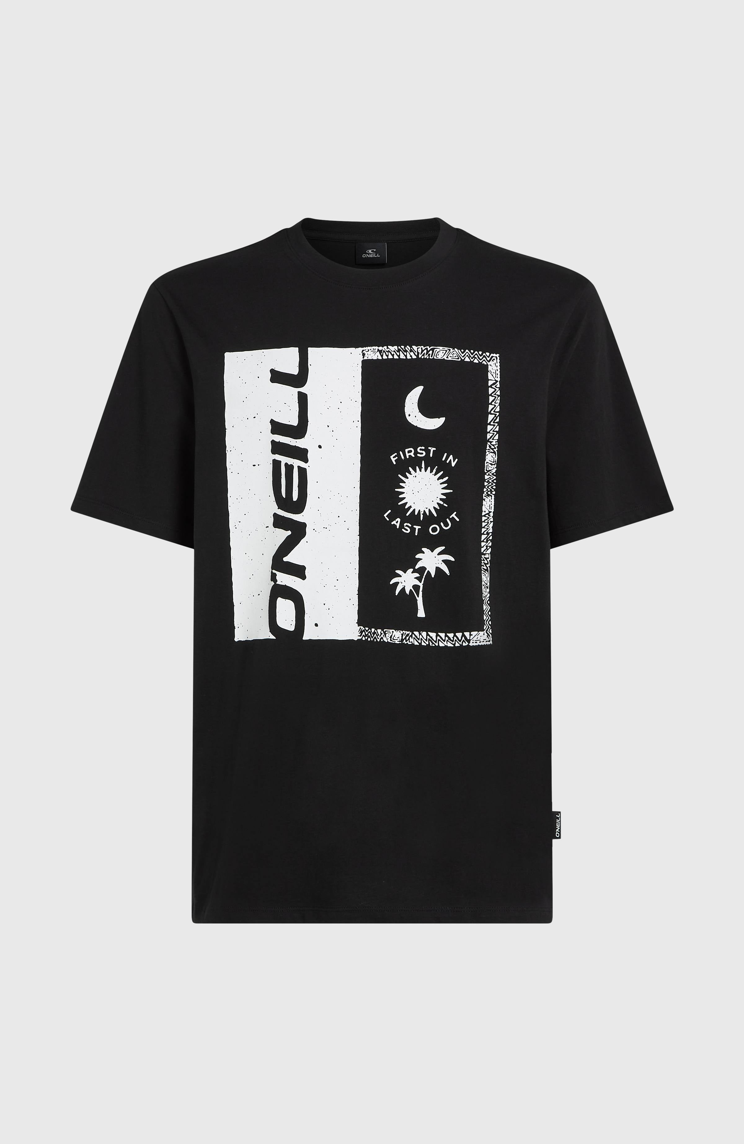 Front Print T-Shirt Black Out