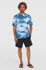 Tie Dye Graphic T-Shirt Blue Tie Dye Print