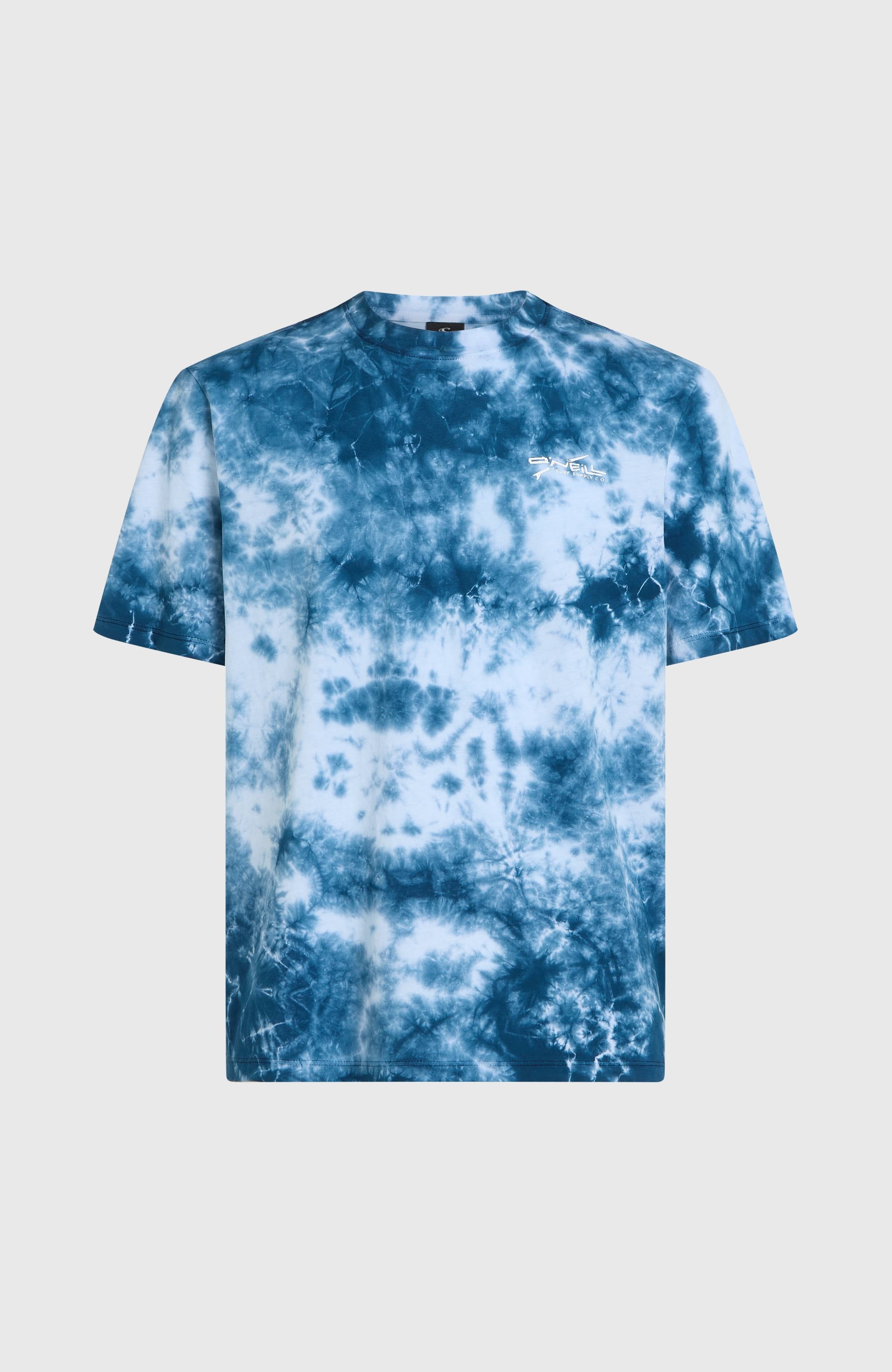 Tie Dye Graphic T-Shirt Blue Tie Dye Print
