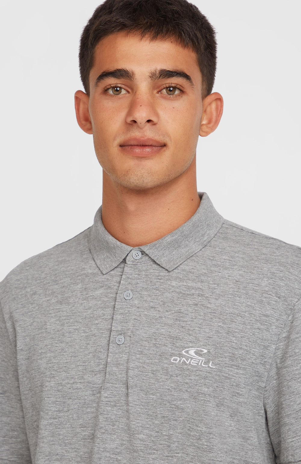 Slub Small Logo Polo Silver Melee