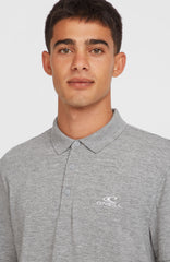 Slub Small Logo Polo Silver Melee