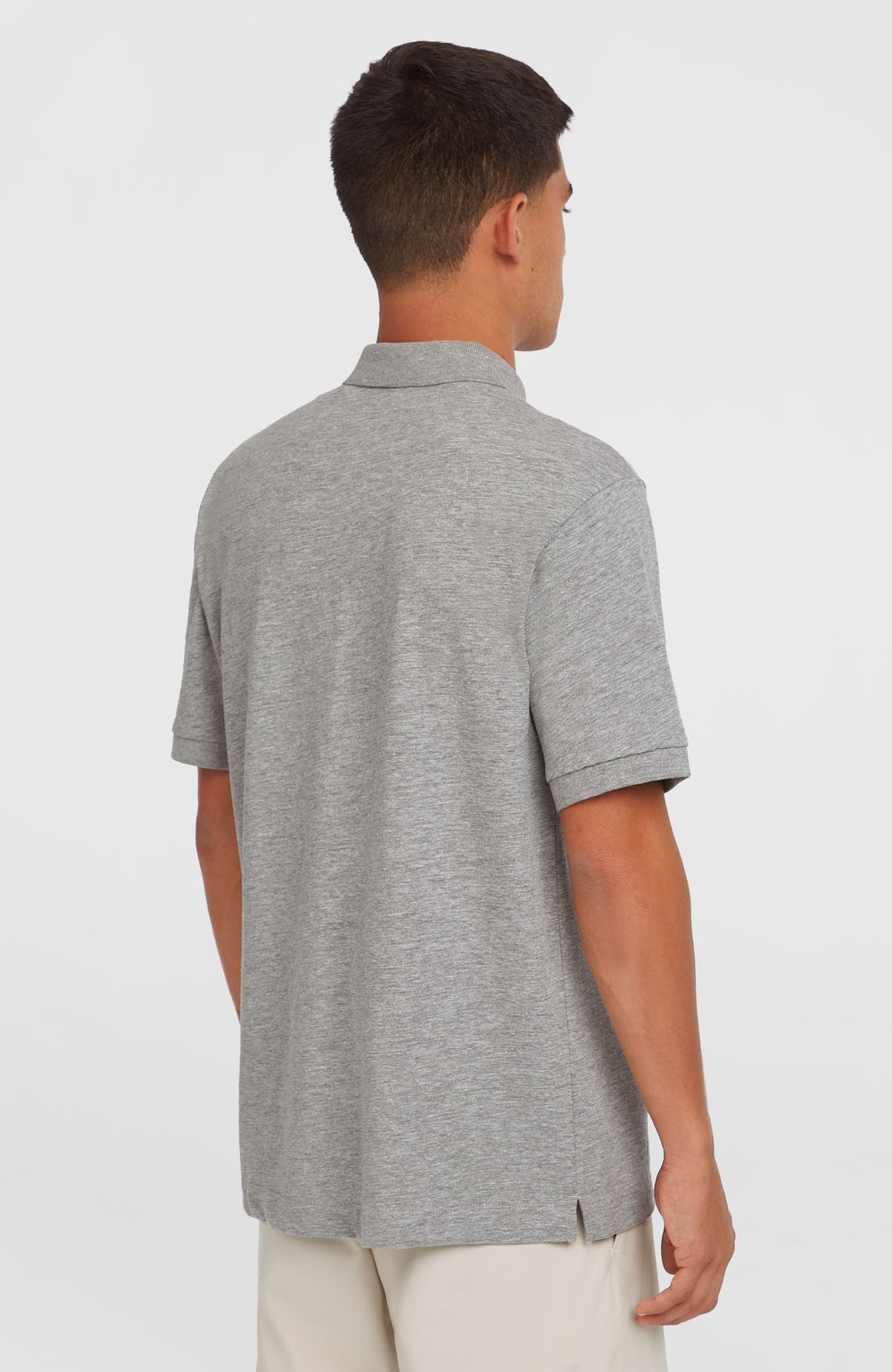 Slub Small Logo Polo Silver Melee