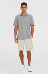 Slub Small Logo Polo Silver Melee
