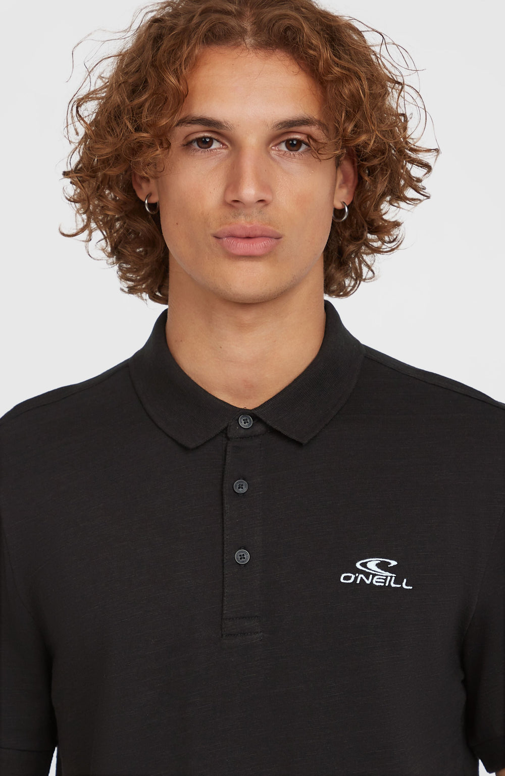 Slub Small Logo Polo Black Out