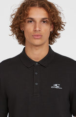 Slub Small Logo Polo Black Out