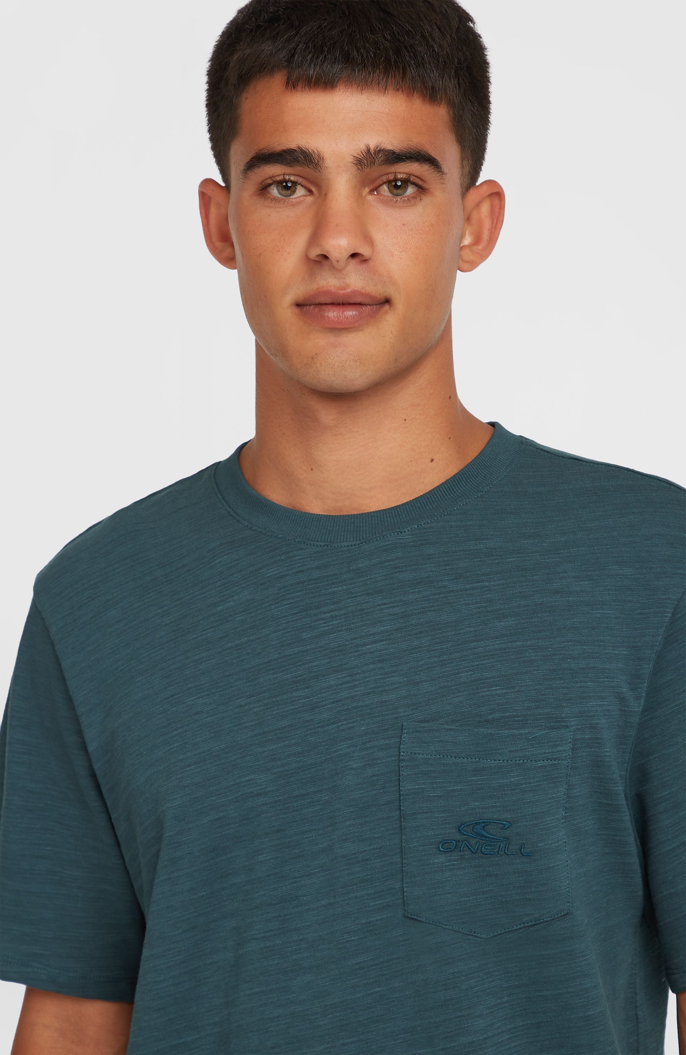 Slub Chest Pocket T-Shirt Alma Steel