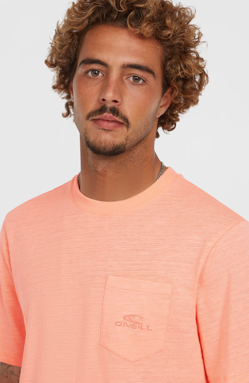 Slub Chest Pocket T-Shirt Coral Pop