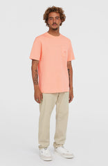 Slub Chest Pocket T-Shirt Coral Pop