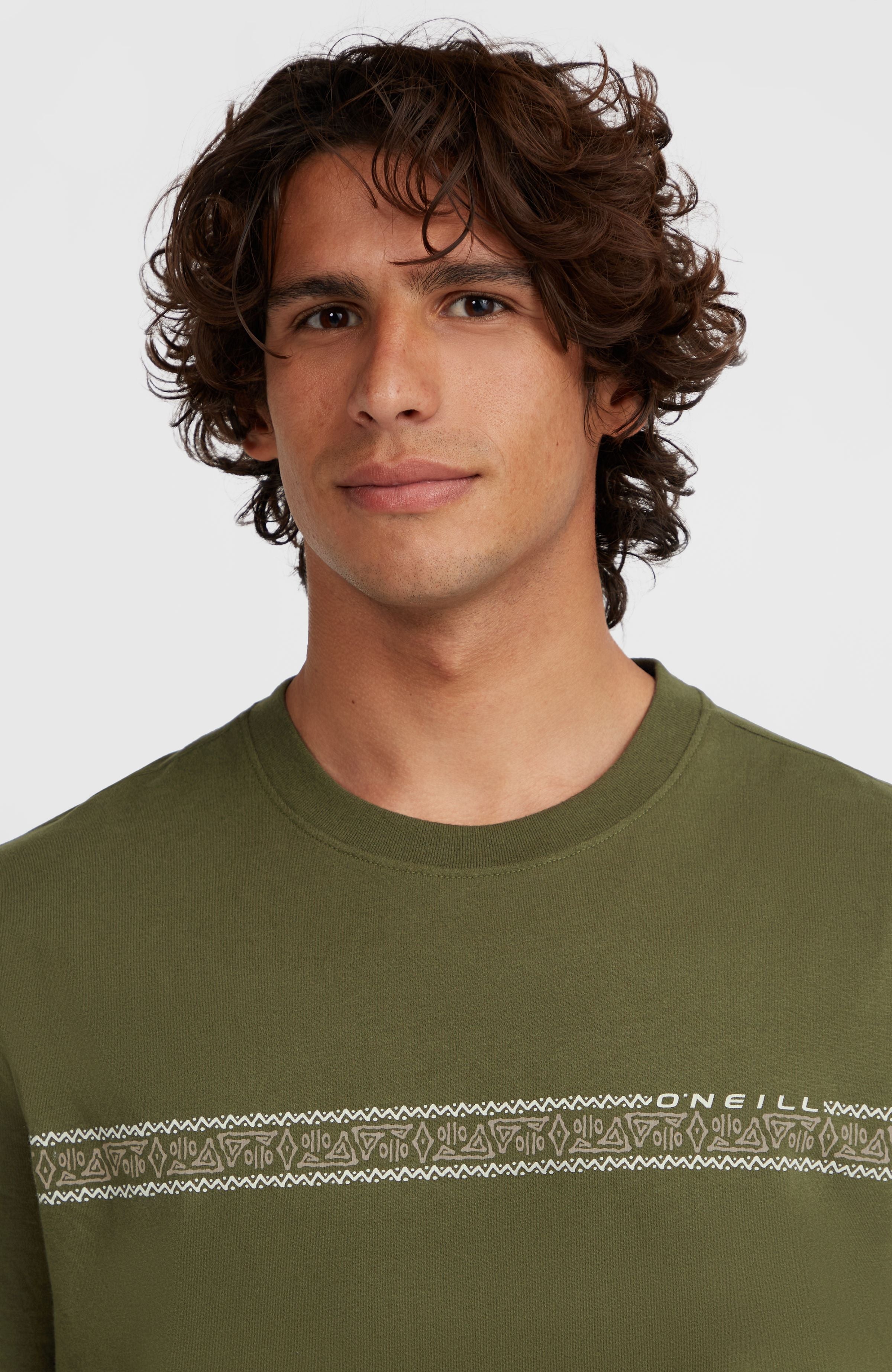 Ikat Stripe T-Shirt Forest Night