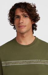 Ikat Stripe T-Shirt Forest Night