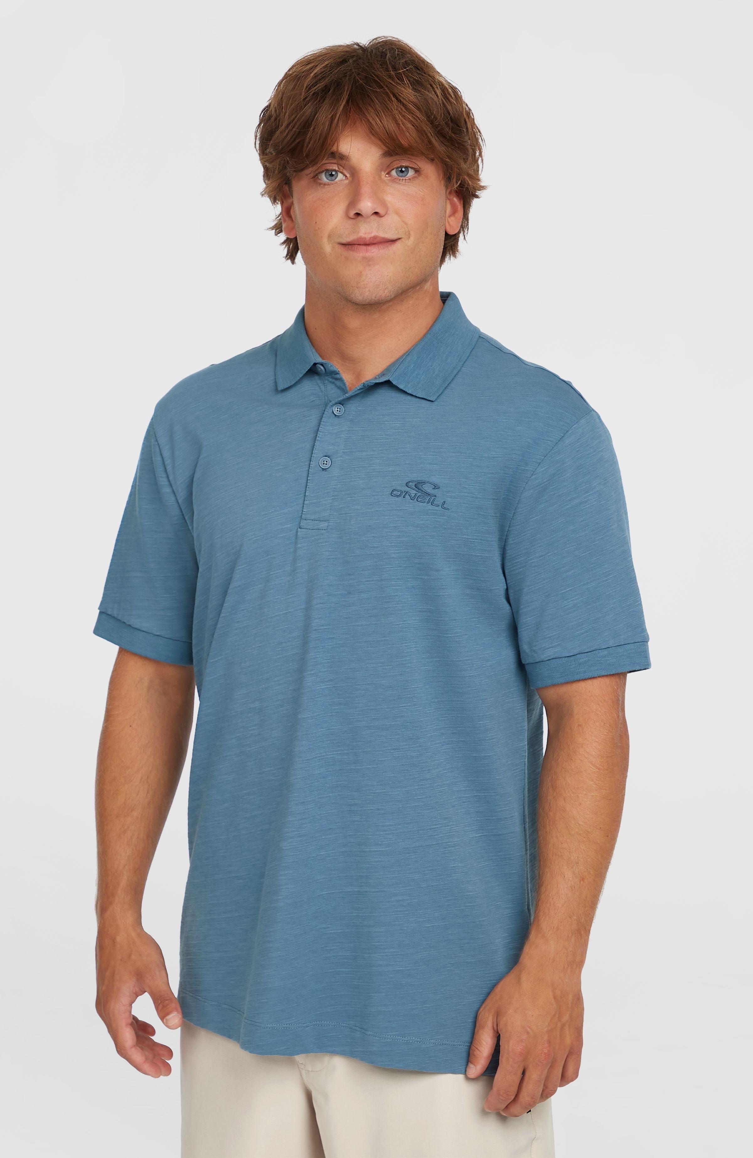 Slub Small Logo Polo Copen Blue