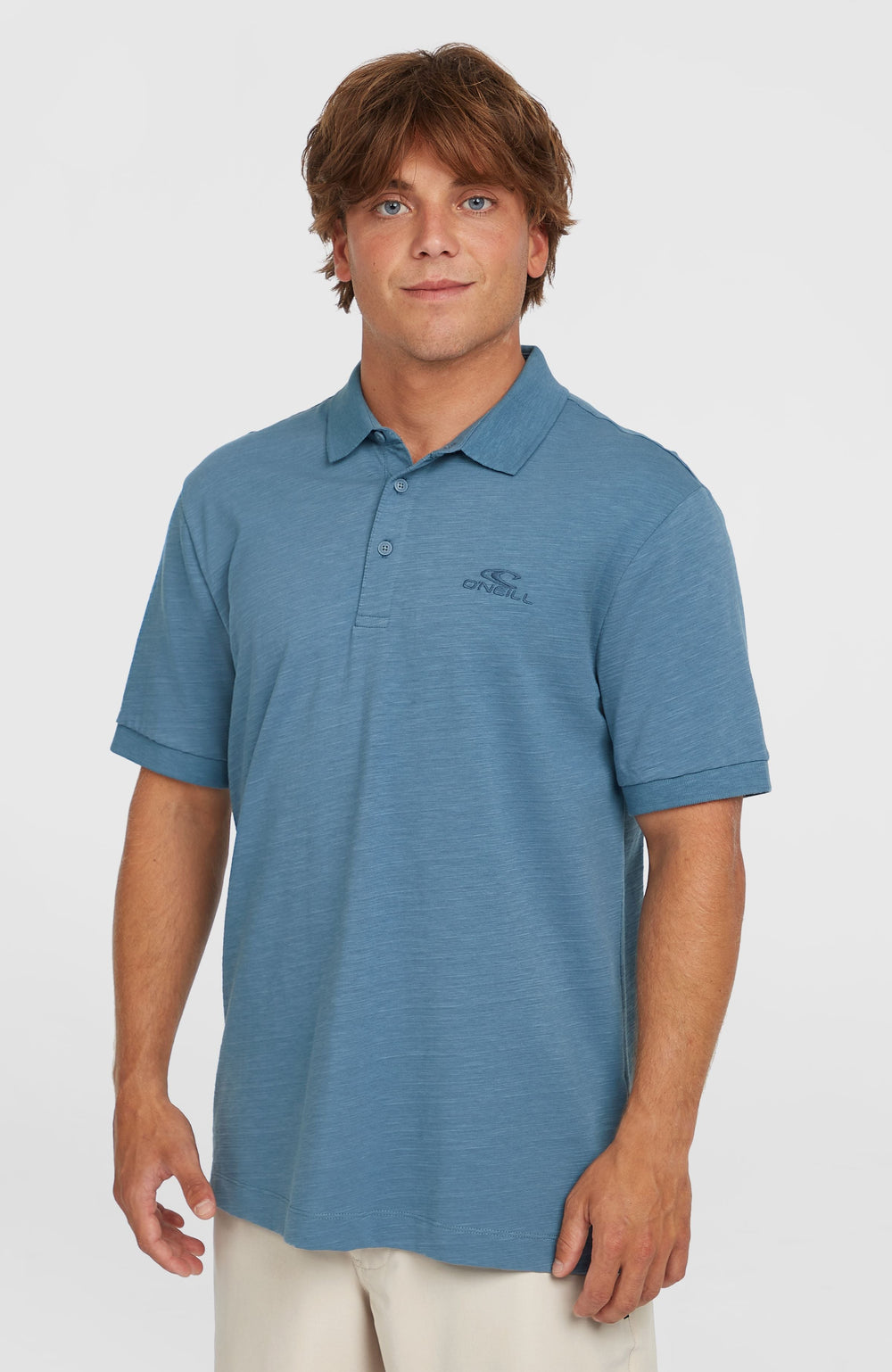 Slub Small Logo Polo Copen Blue