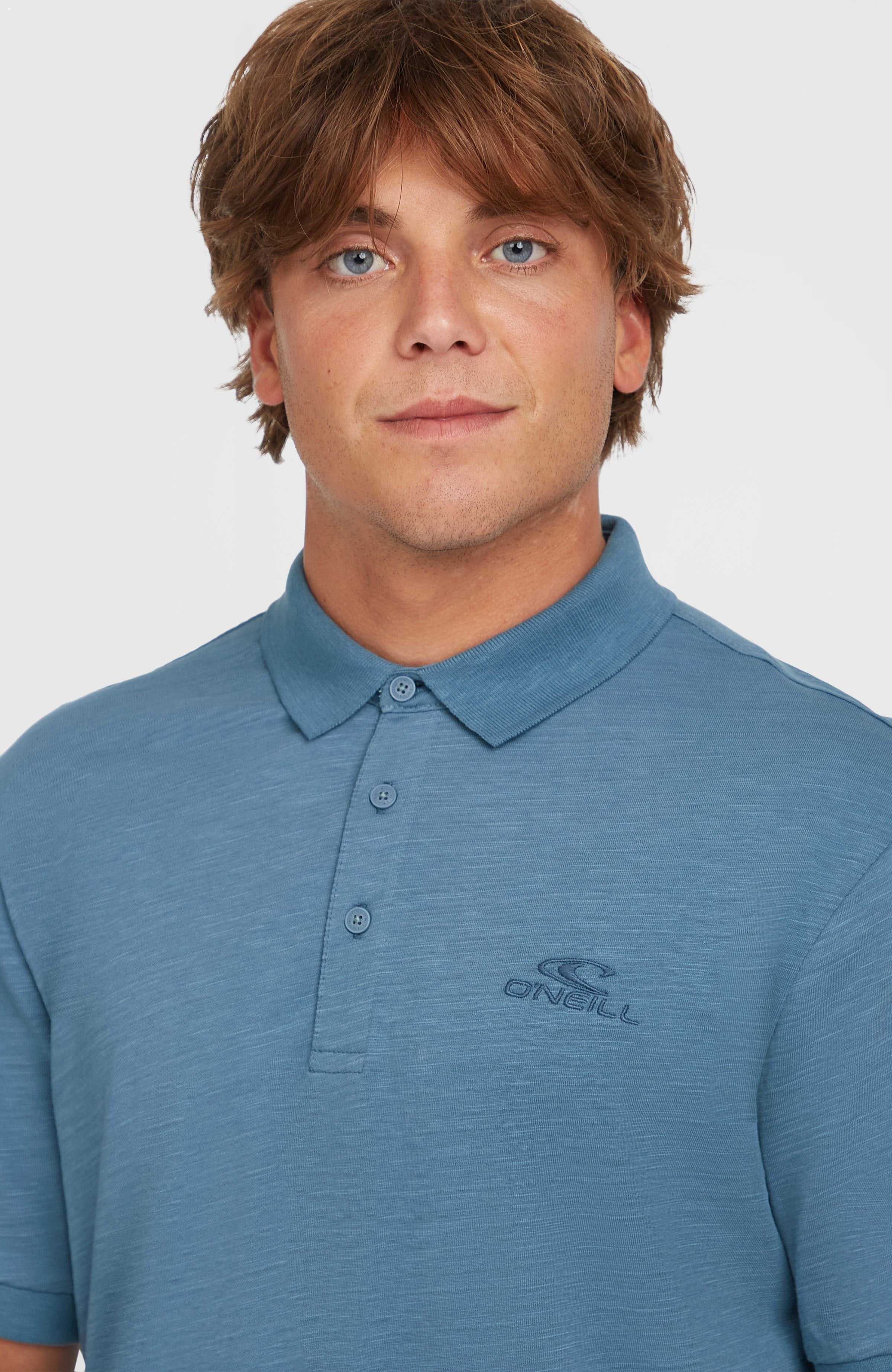 Slub Small Logo Polo Copen Blue