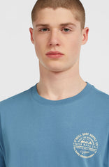 Chest-Print T-Shirt Mozart Blue