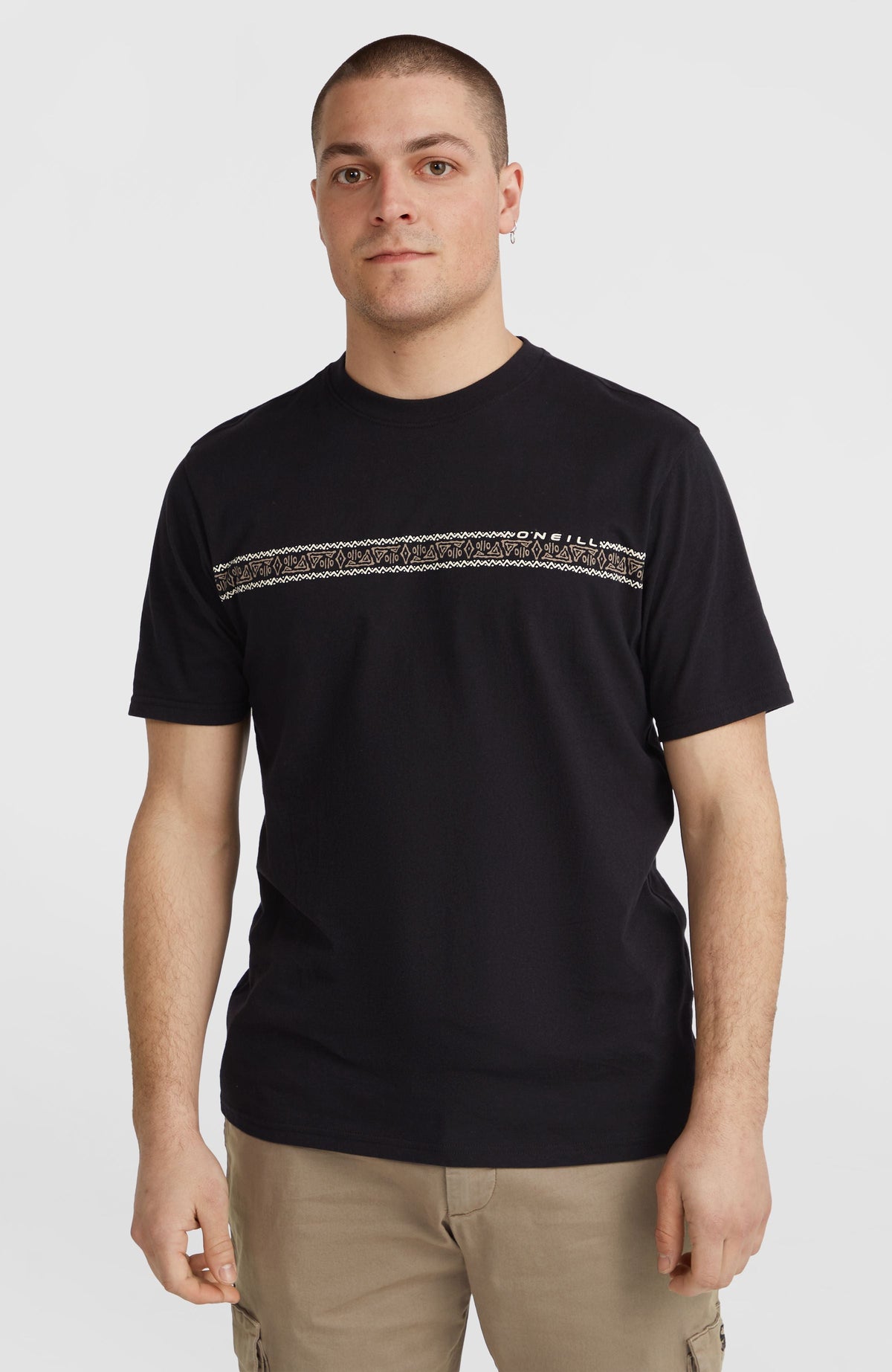 Ikat Stripe T-Shirt Black Out