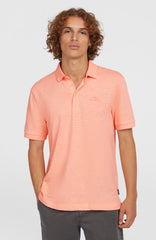 Slub Small Logo Polo Coral Pop