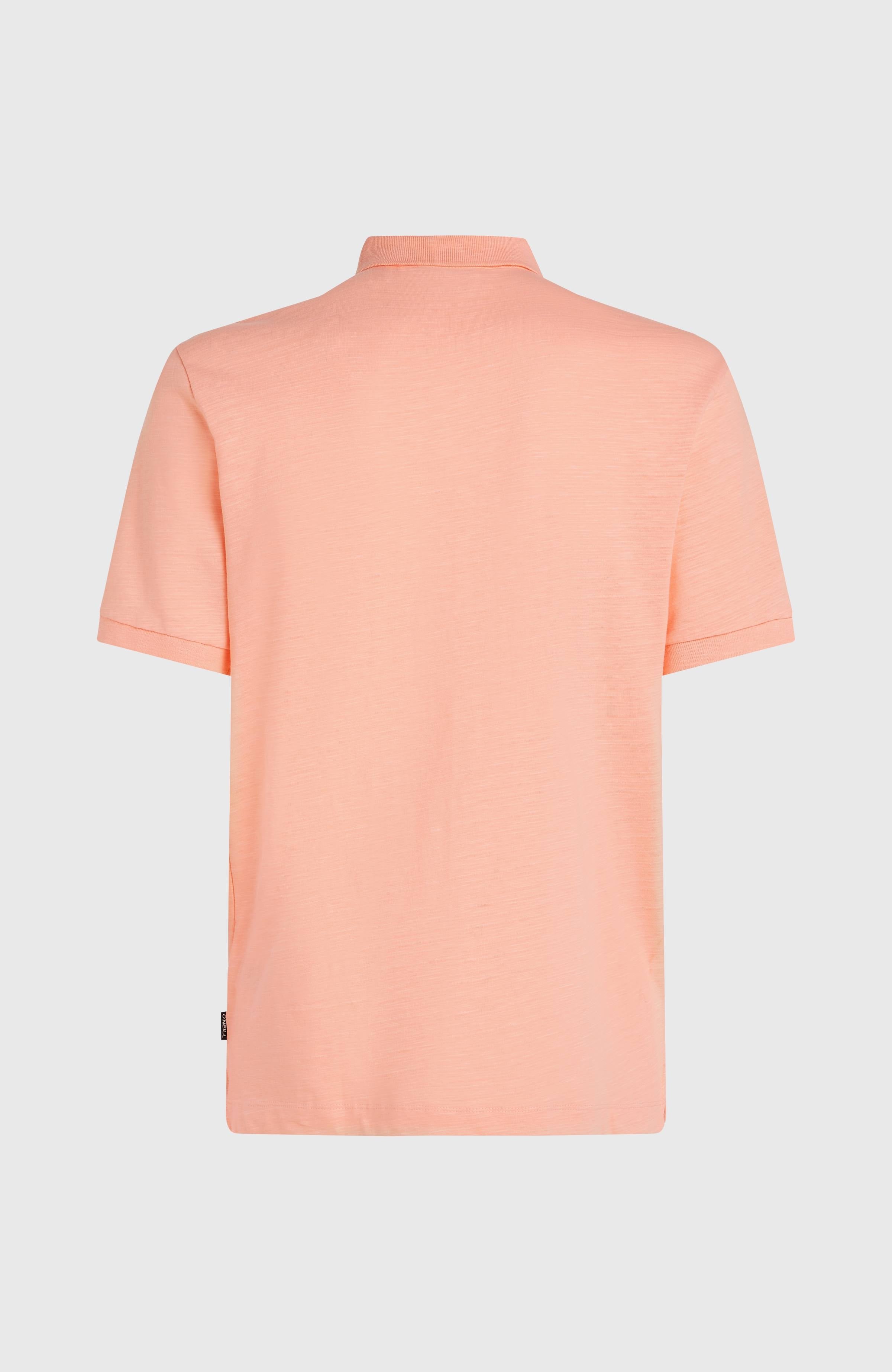 Slub Small Logo Polo Coral Pop