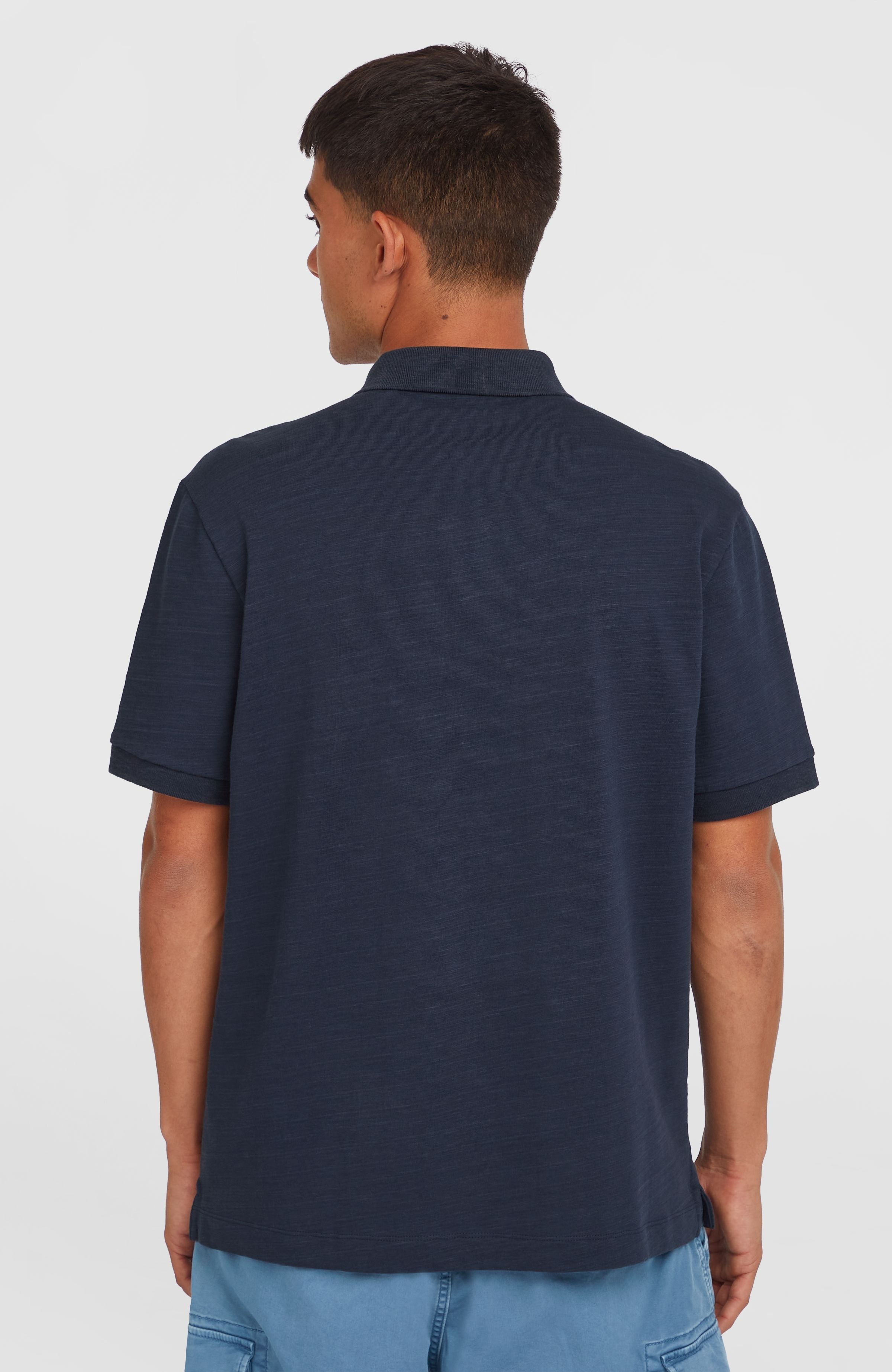 Slub Small Logo Polo Ink Blue