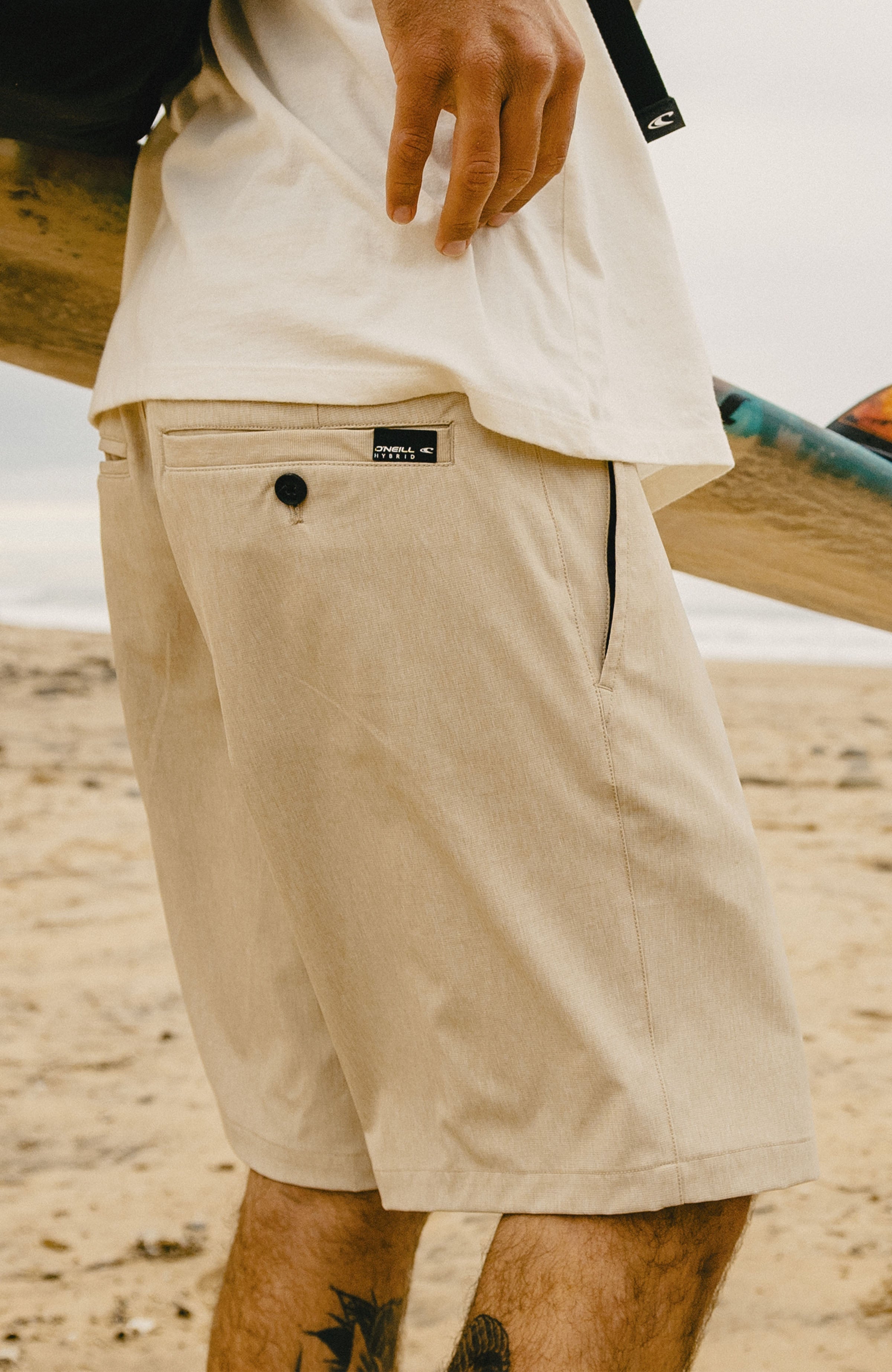 Hybrid 19" Melange Shorts Cocoa Sand