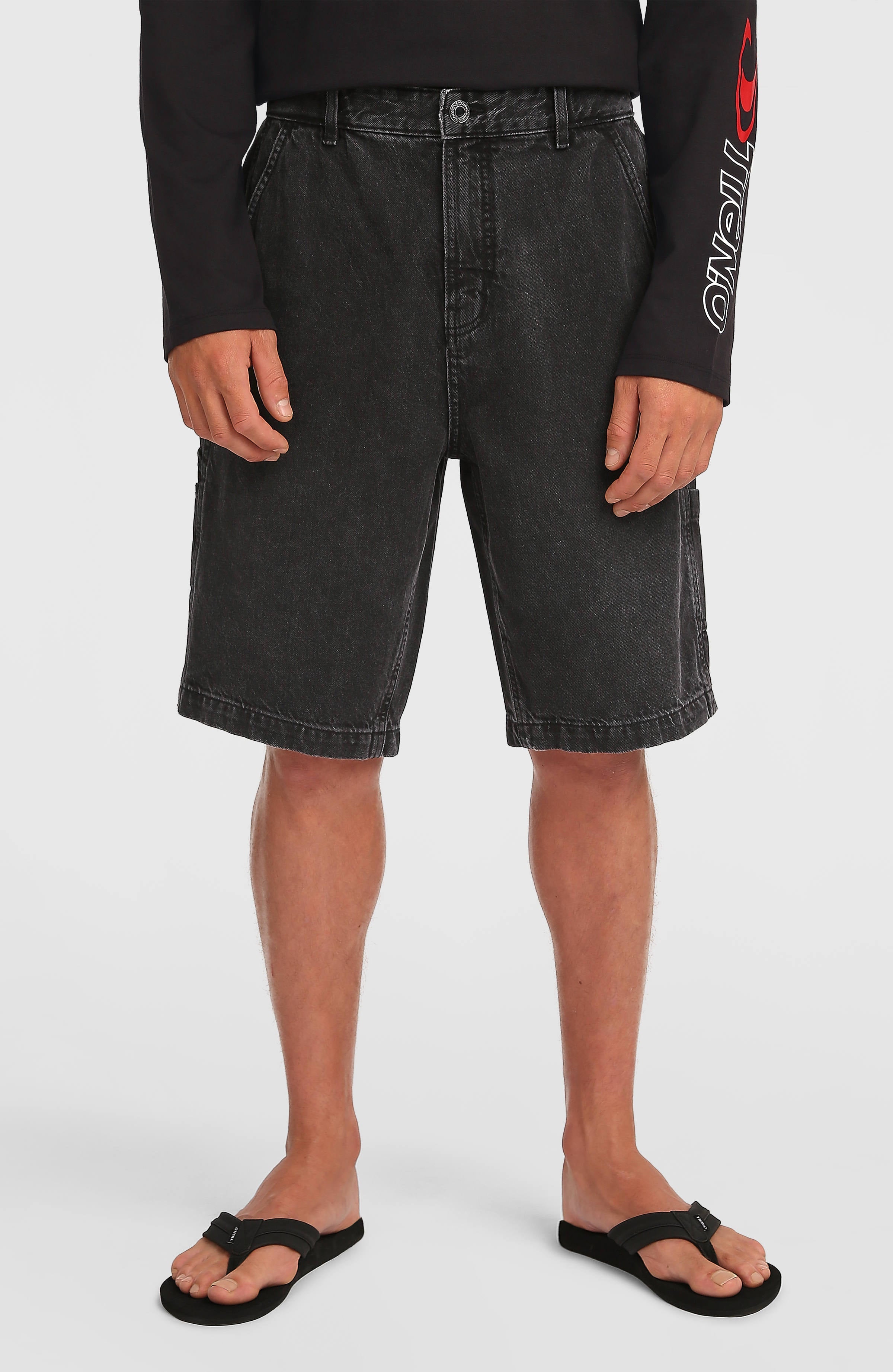 Essentials Denim Shorts Black Out