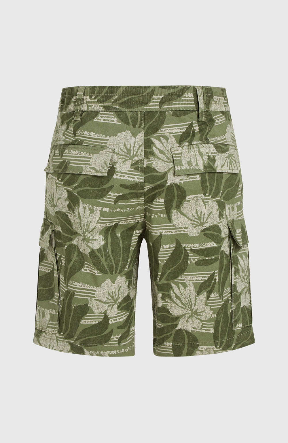 Essentials Cargo Shorts Green Tonal Dusty Flower