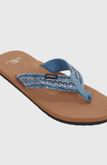 O’Neill Fabric Sandals Blue Pressed Lines