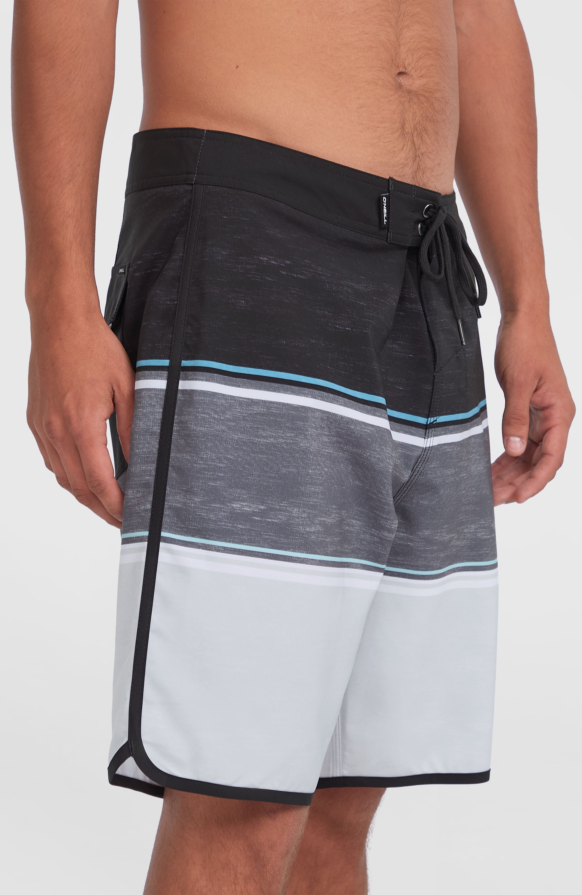 Lennox Scallop 19'' Boardshorts Black Out Colour Block