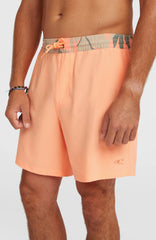 Pocket Print 16'' Swimshorts Funky Peach
