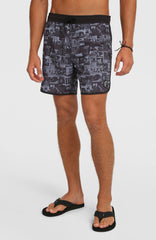 O'Riginals Scallop 16'' Swimshorts Black Out Heritage AOP
