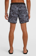 O'Riginals Scallop 16'' Swimshorts Black Out Heritage AOP