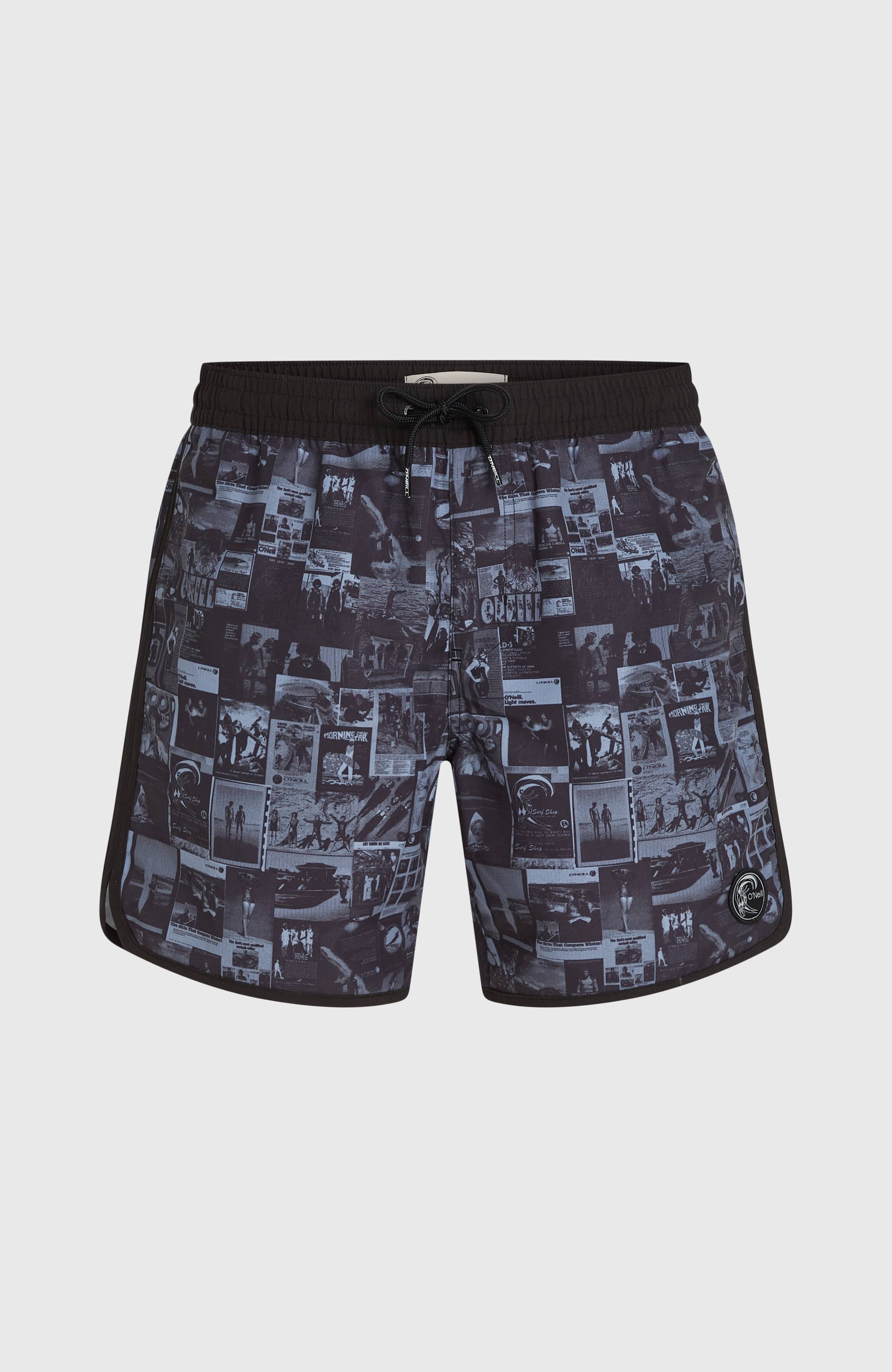 O'Riginals Scallop 16'' Swimshorts Black Out Heritage AOP