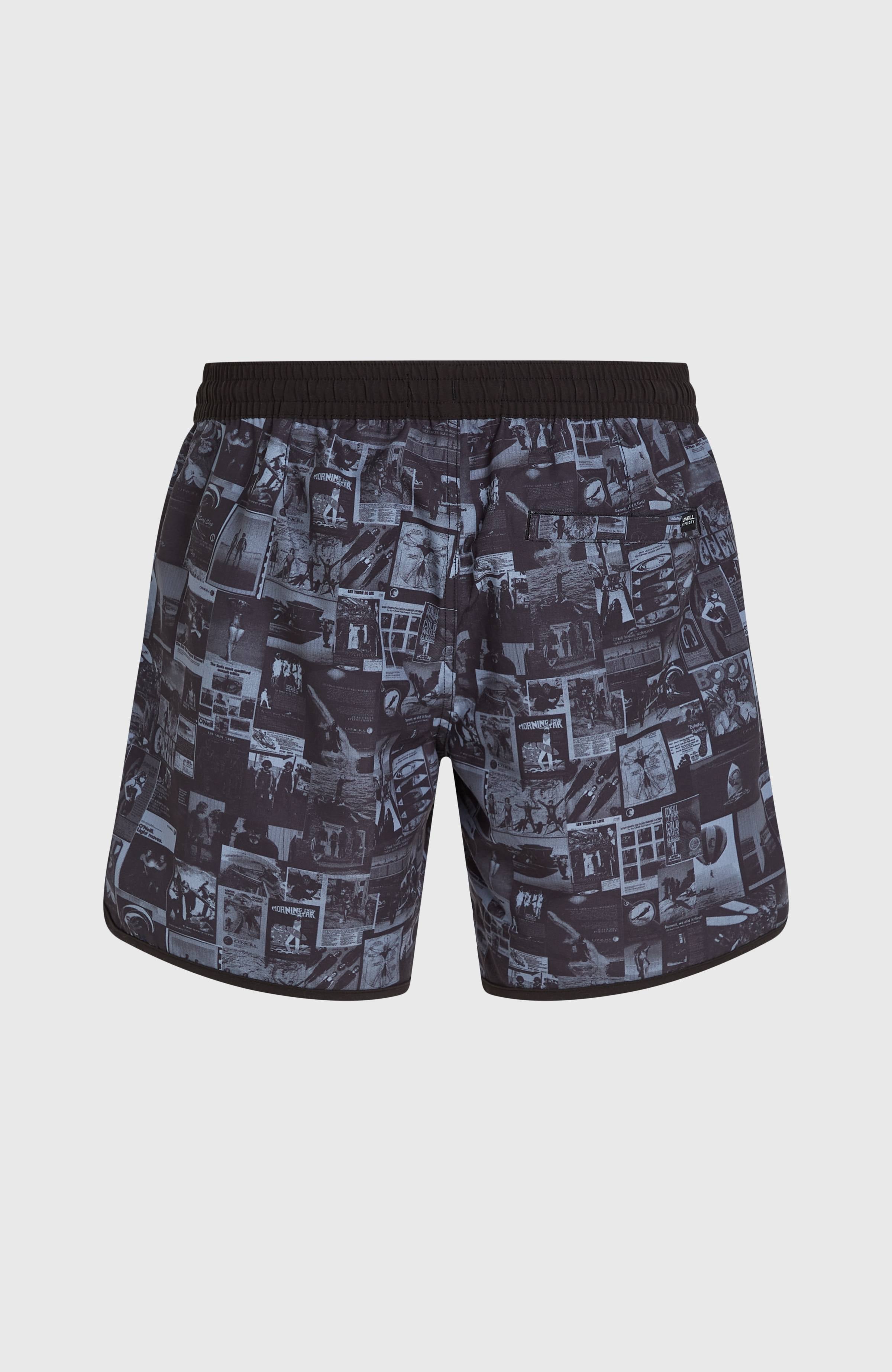 O'Riginals Scallop 16'' Swimshorts Black Out Heritage AOP