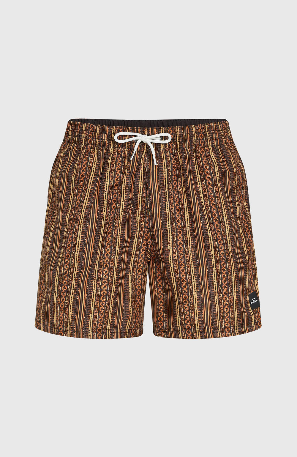 Cali Print 15'' Swim Shorts Orange Pressed Lines