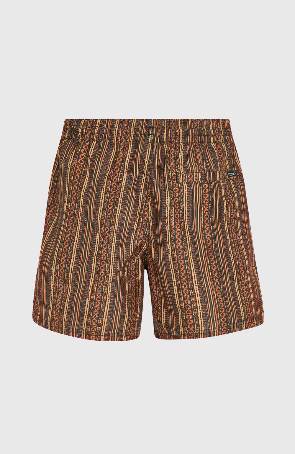 Cali Print 15'' Swim Shorts Orange Pressed Lines