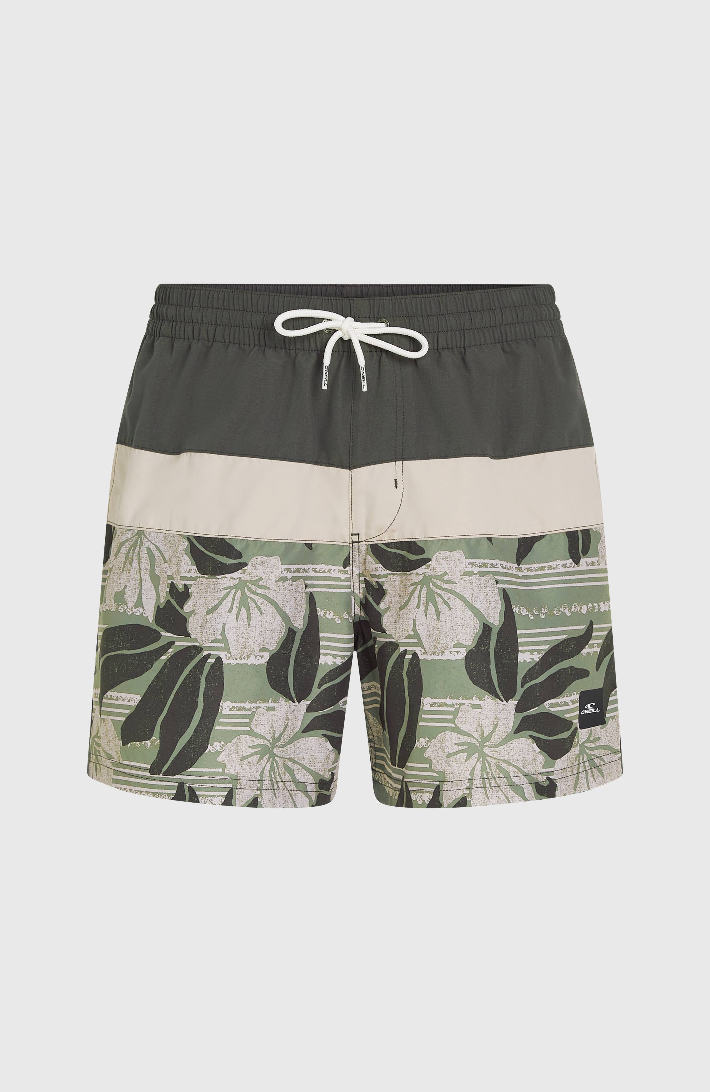 Cali Block 15'' Swim Shorts Green Dusty Flower