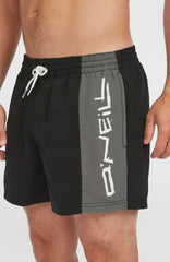 Retro 14'' Swim Shorts Black Out Colour Block