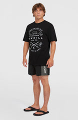 Retro 14'' Swim Shorts Black Out Colour Block