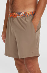 Pocket Print 16'' Swim Shorts Pure Cashmere