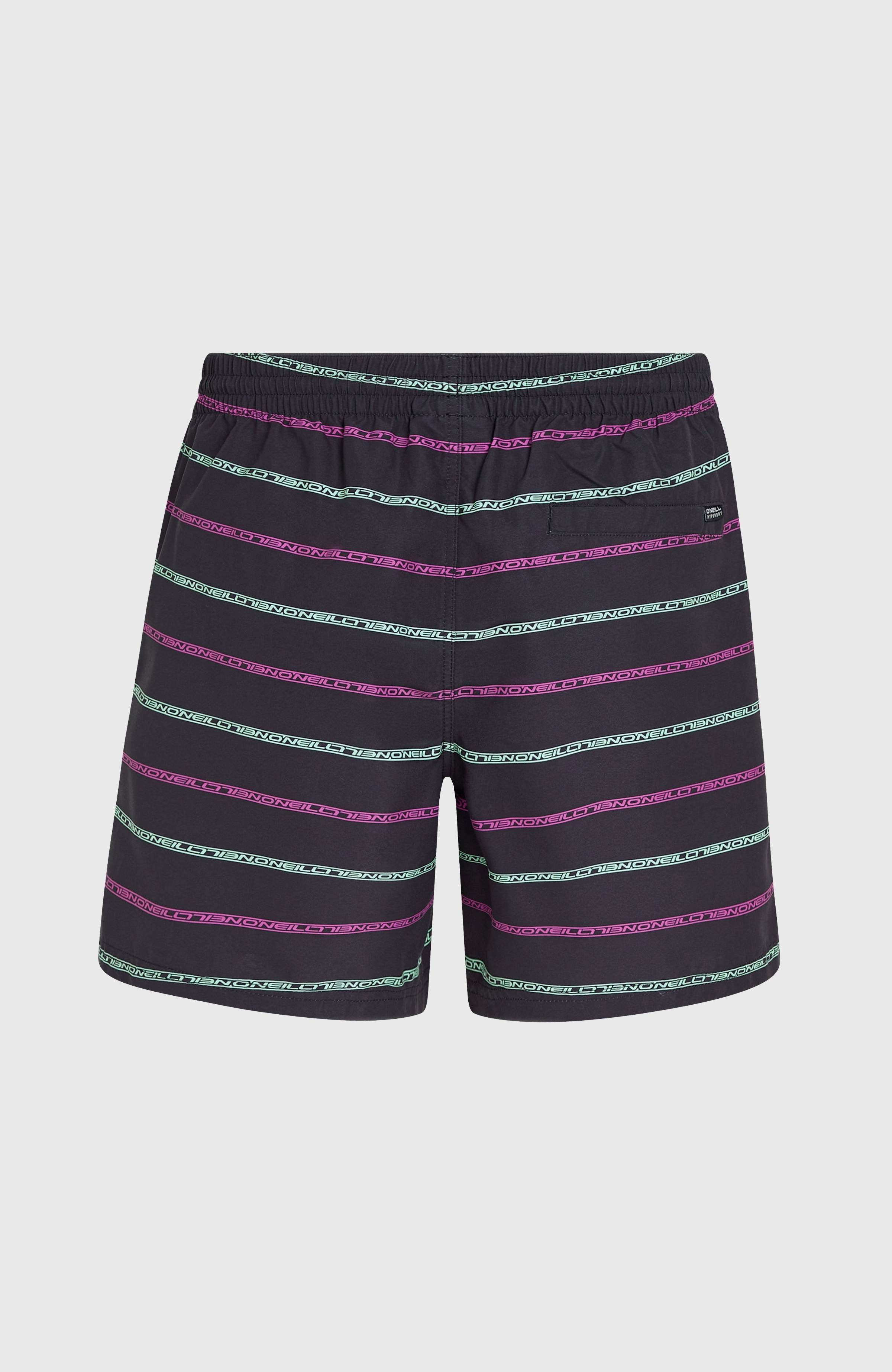 Cali First 15'' Swim Shorts Black/Purple O'Neill Stripe