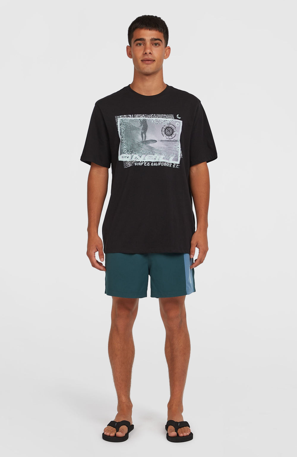 Retro 14'' Swim Shorts Alma Steel Colour Block