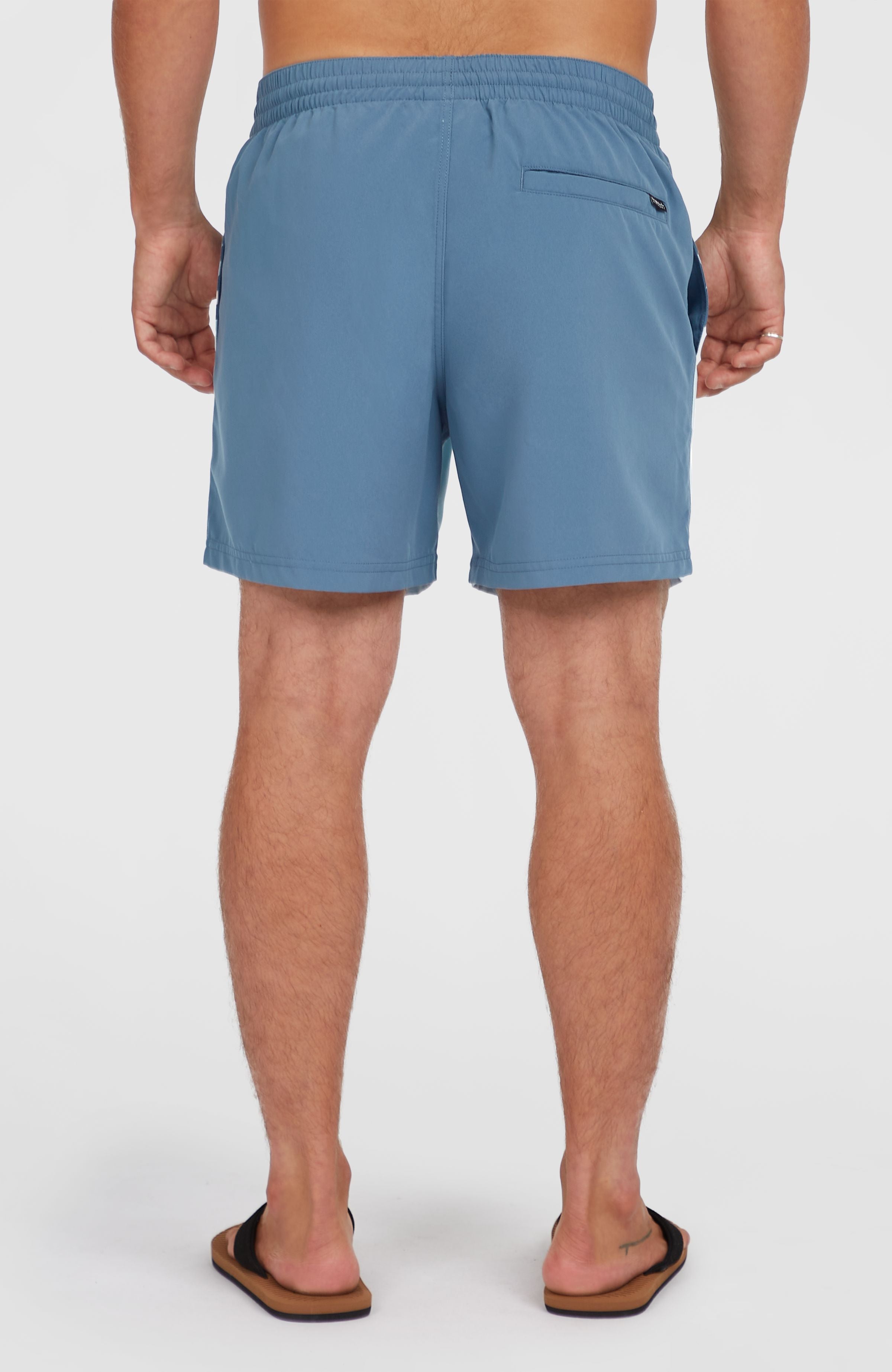Cali Block 15'' Swim Shorts Blue Dipped Leaves