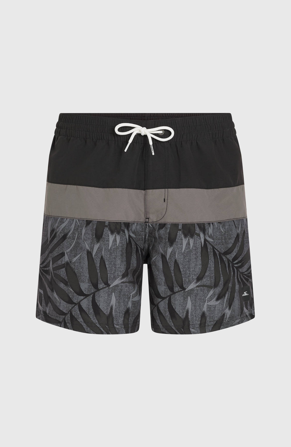 Cali Block 15'' Swim Shorts Black Dipped Leaves