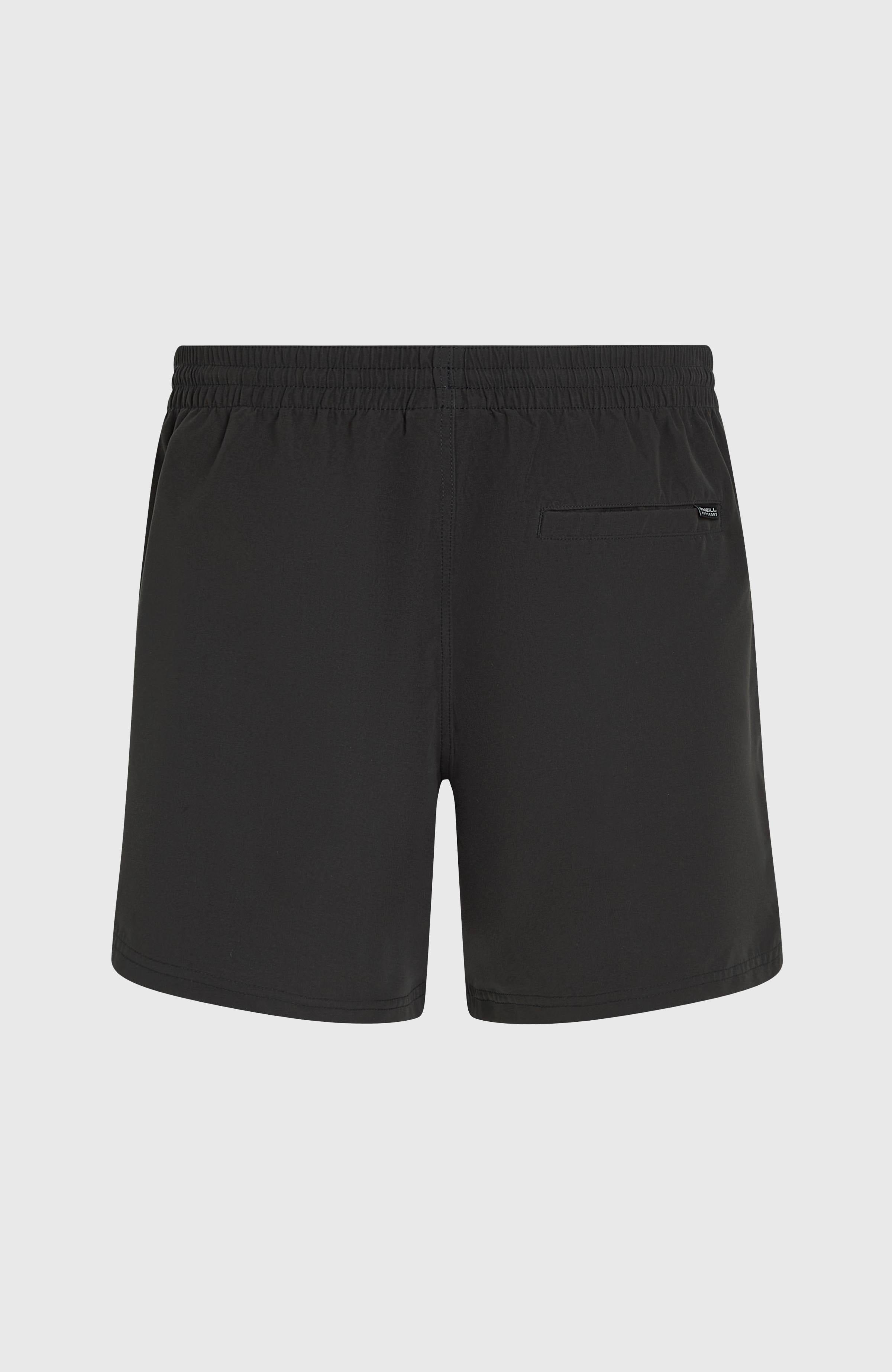 Cali Block 15'' Swim Shorts Black Dipped Leaves