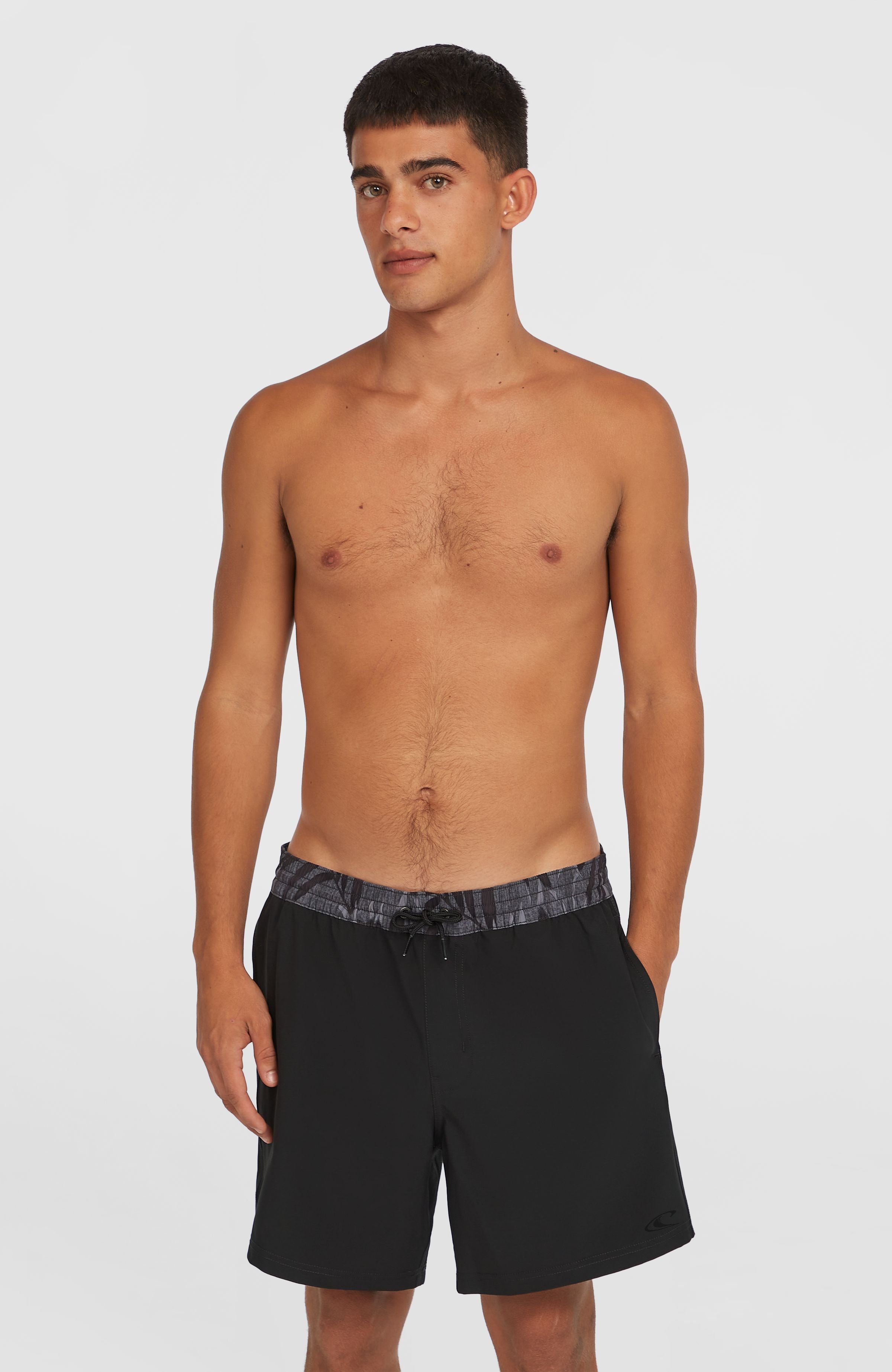 Pocket Print 16'' Swim Shorts Black Out