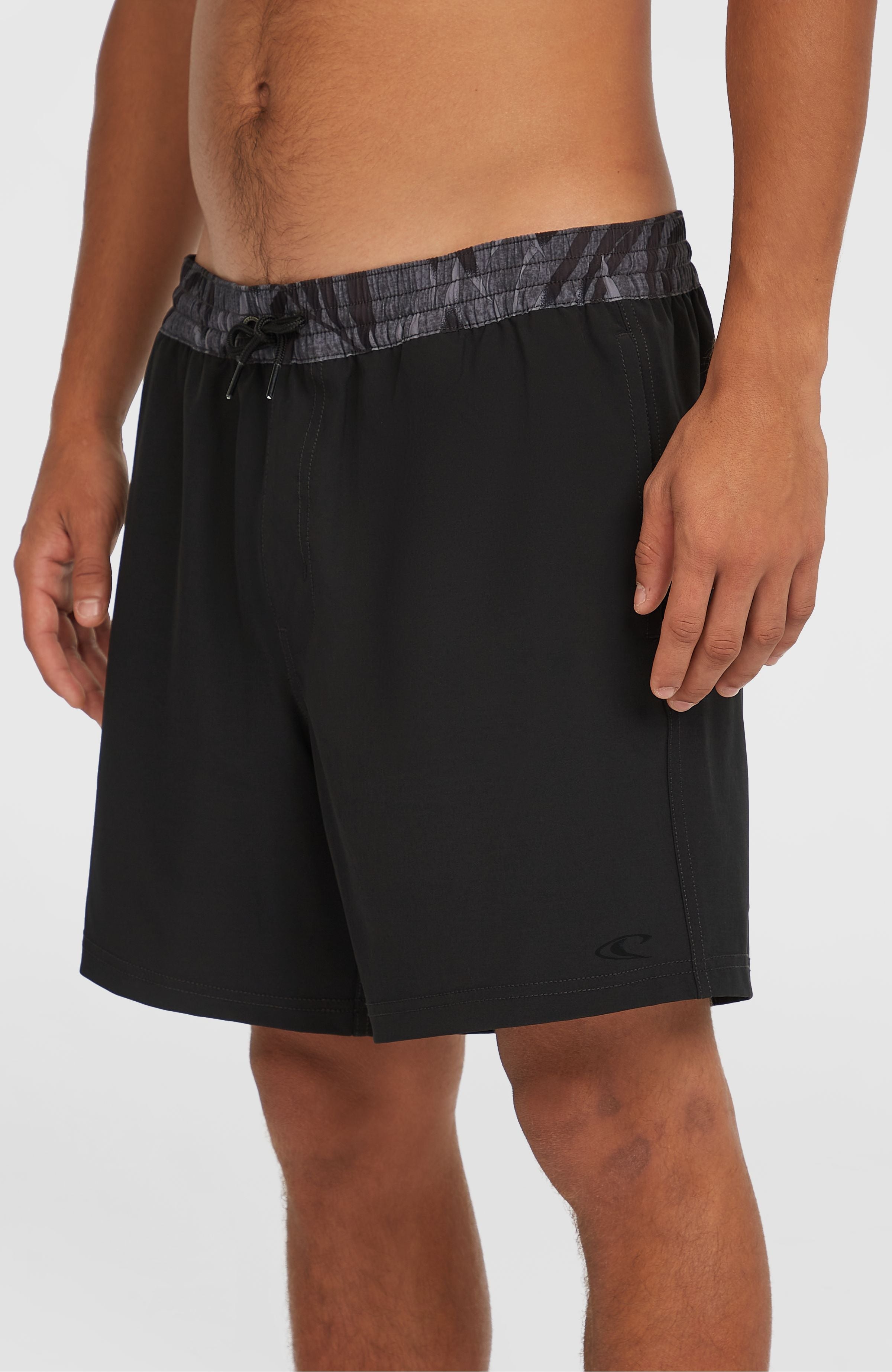 Pocket Print 16'' Swim Shorts Black Out