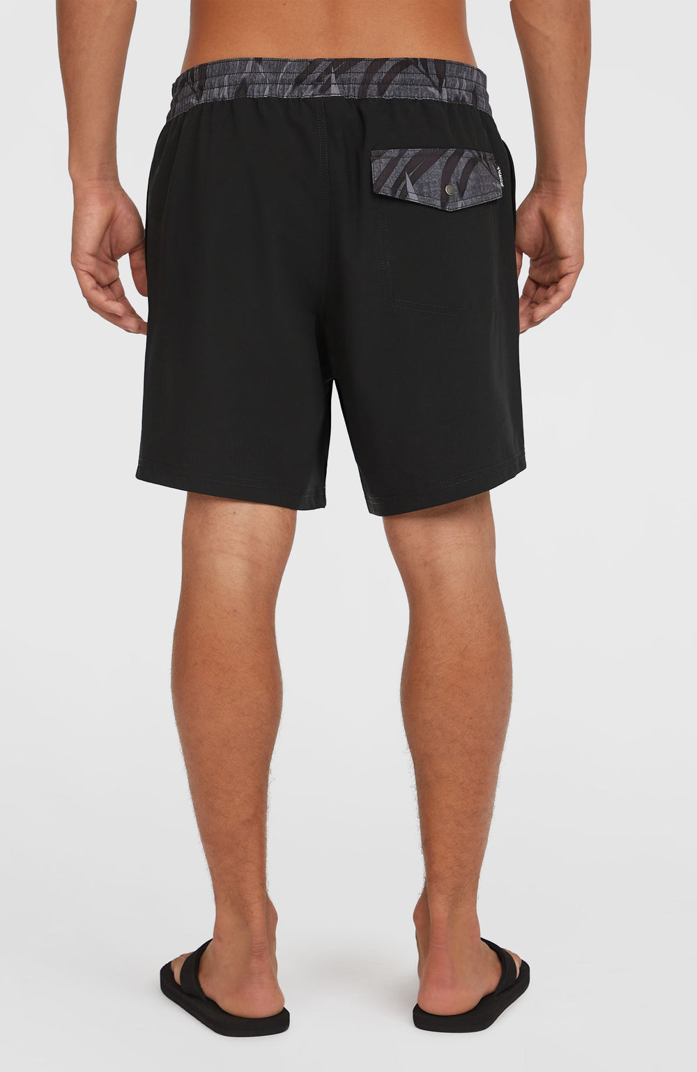 Pocket Print 16'' Swim Shorts Black Out