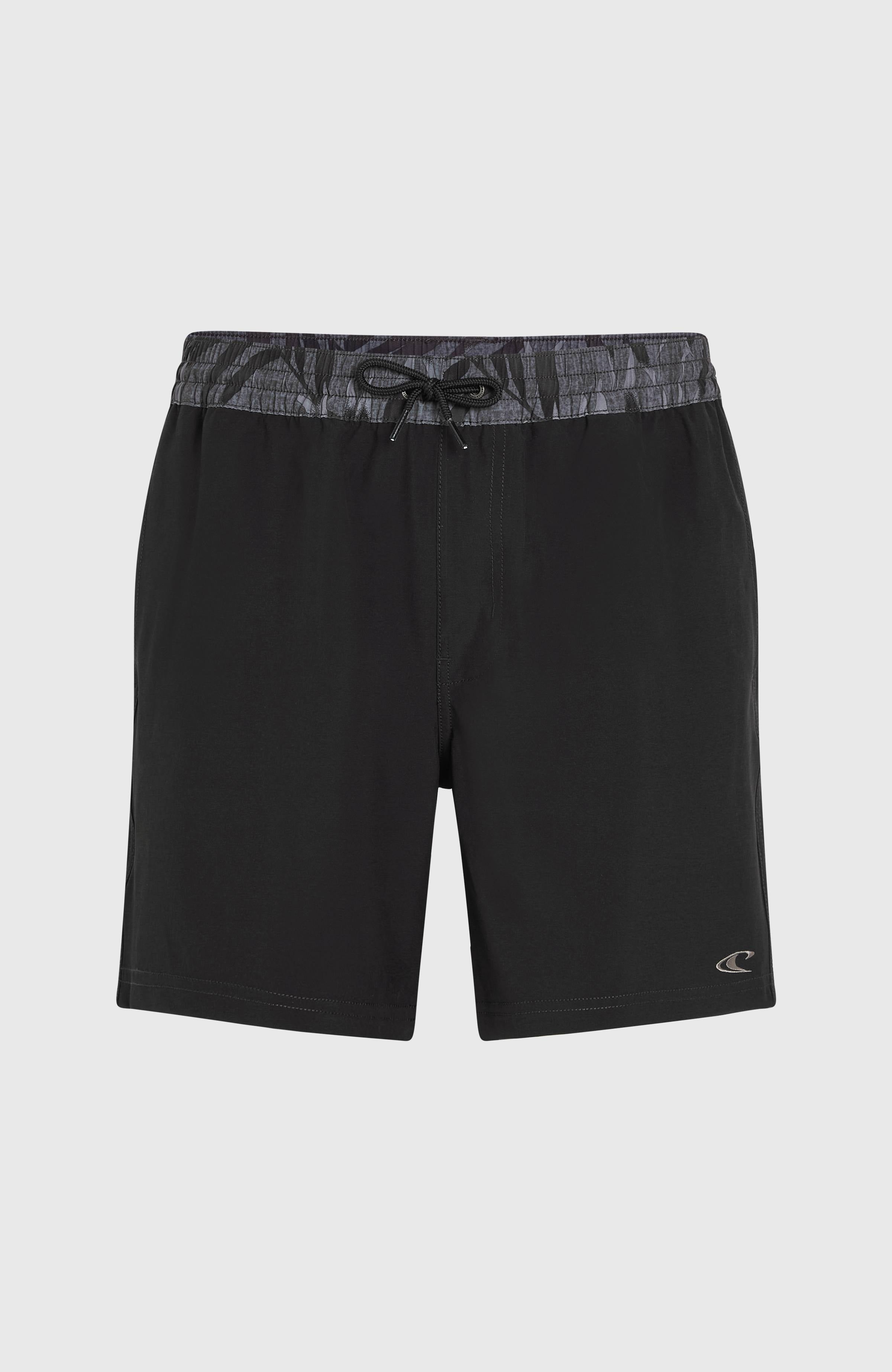 Pocket Print 16'' Swim Shorts Black Out