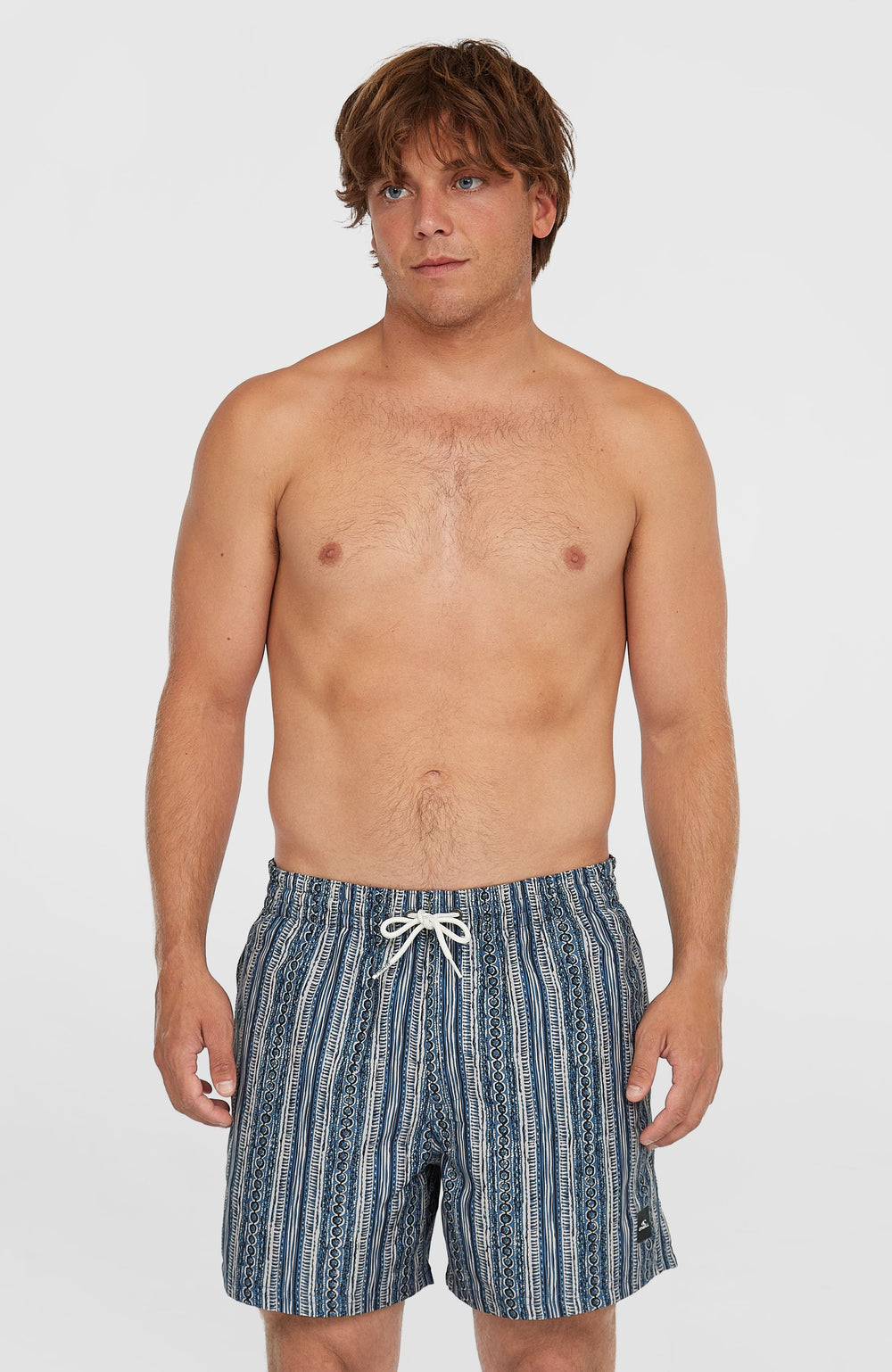 Cali Print 15'' Swim Shorts Blue Pressed Lines