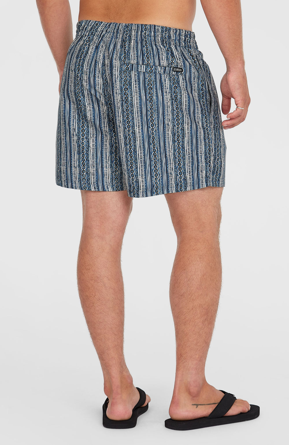 Cali Print 15'' Swim Shorts Blue Pressed Lines